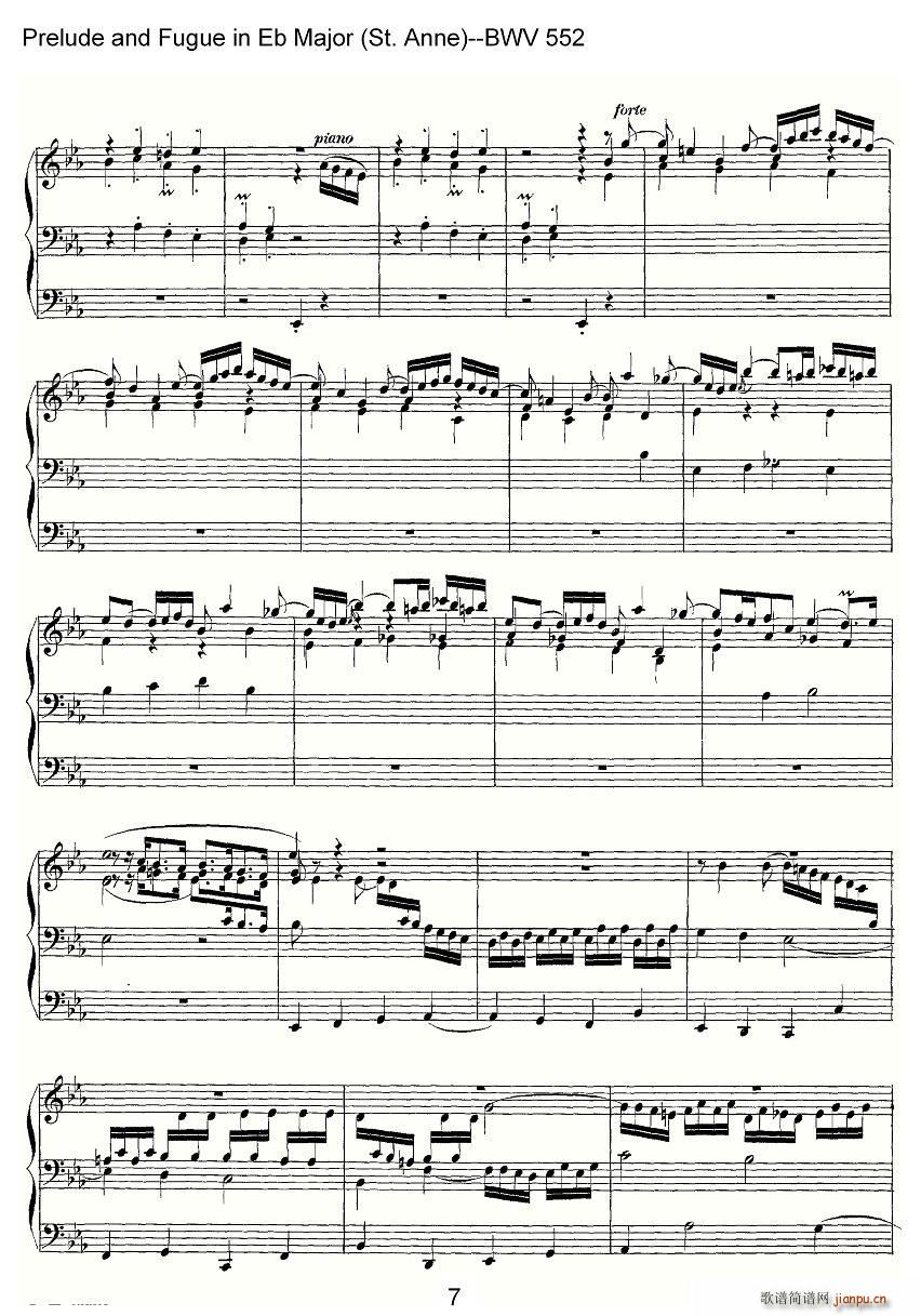 Prelude and Fugue in Eb Major St Anne BWV 552 L(fng)(ʮּ)7