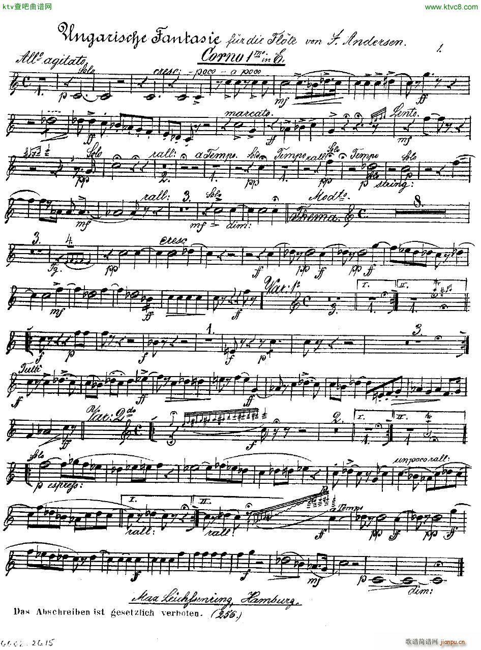 Andersen op 2 Ungarische Fantasie orch parts(V)41