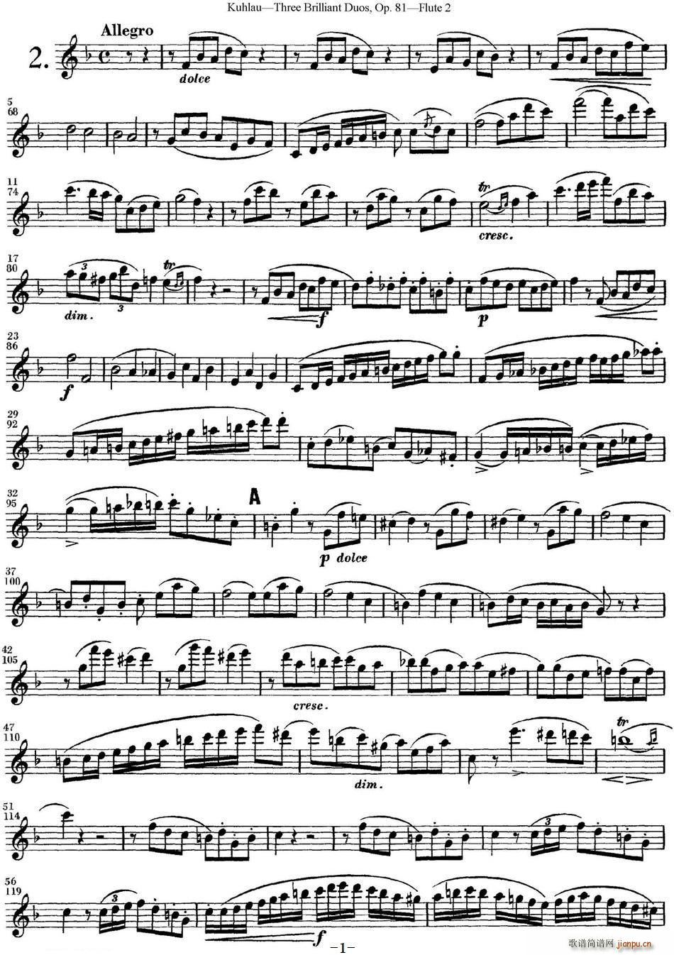 L(chng)ѶྚOP 81 Flute 2 NO 2(ѺV)1