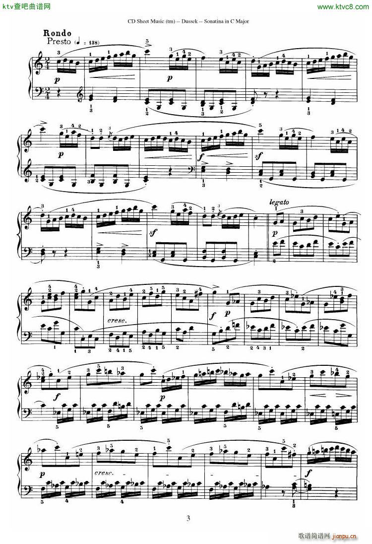 Dussek Sonatina in G Major(V)8