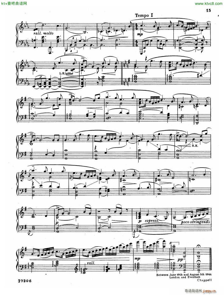 Coates The Three Elizabeths Piano Suite(V)16