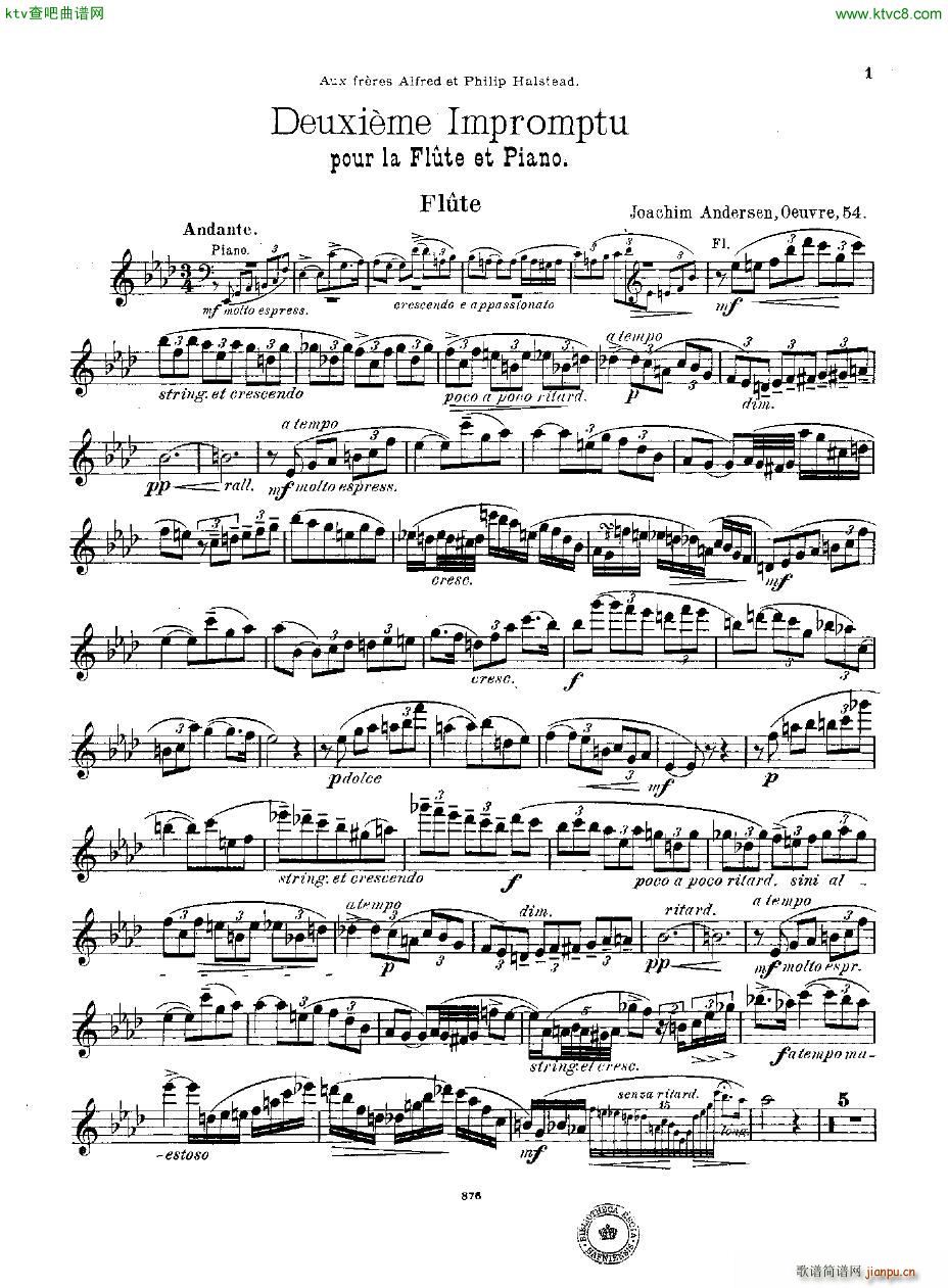 Andersen op 54 Deuxieme Impromptu fl pno(V)11