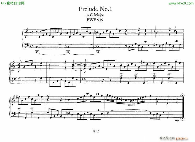 Bach JS BWV 939 943 5 Preludes(V)1