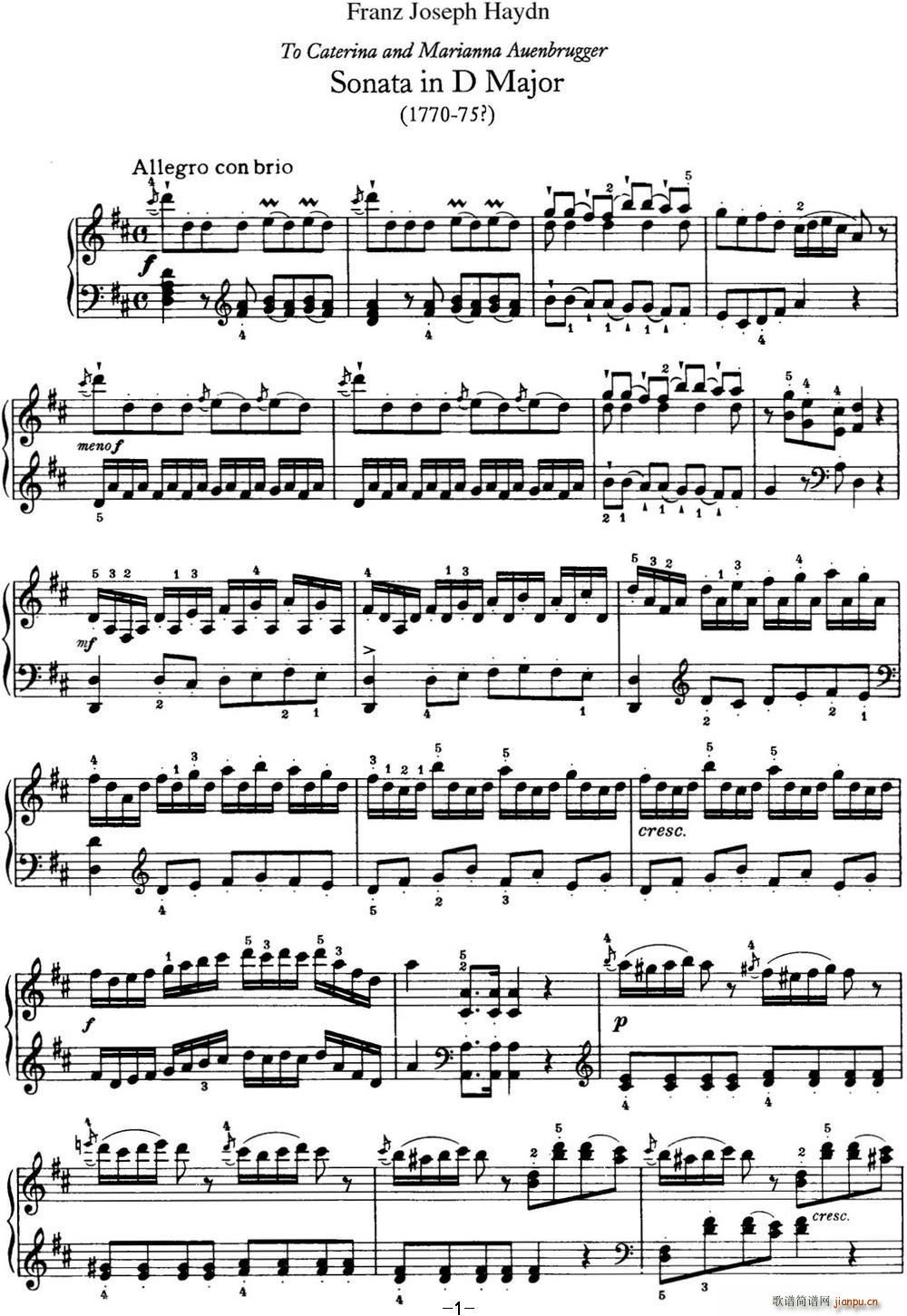 D Q Hob XVI 37 in D major(V)1