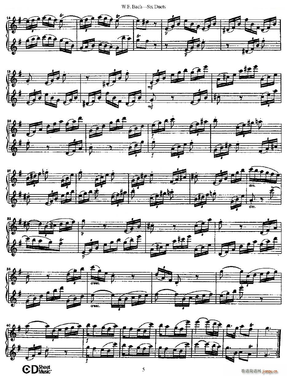 Six Duets ֮һ ׶ྚ ~(V)5