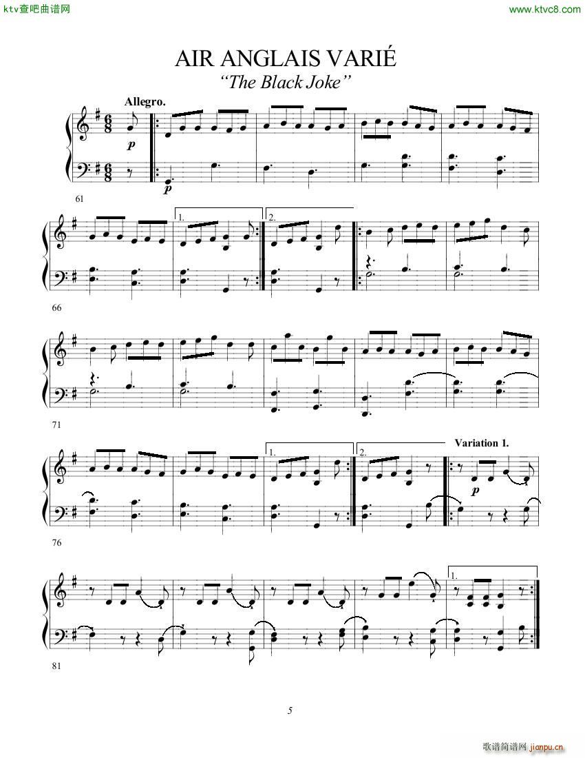 Clementi op 1a No 3 Sonate G major(V)5