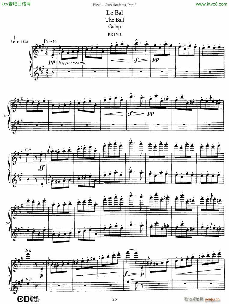 Bizet Jeaux d Enfants Part II(V)27