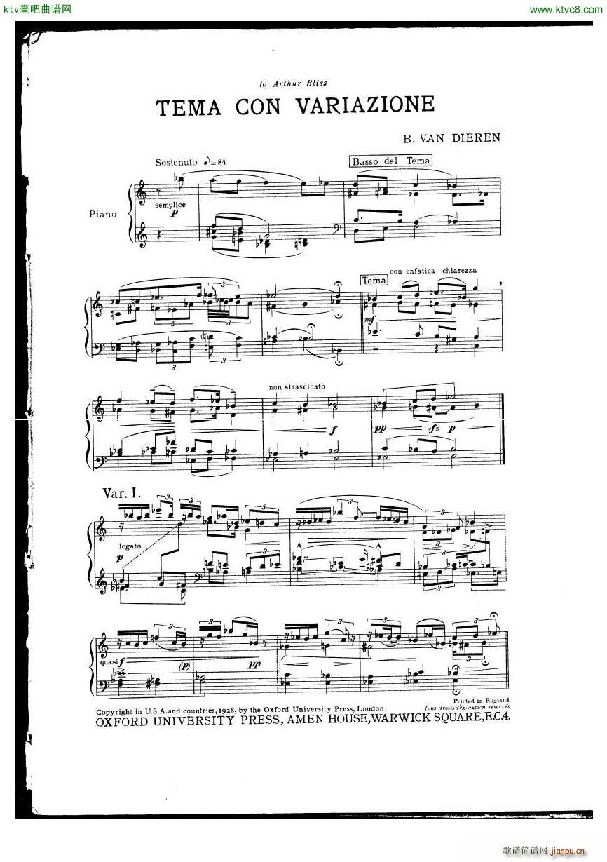 van Dieren Theme Variations(V)1
