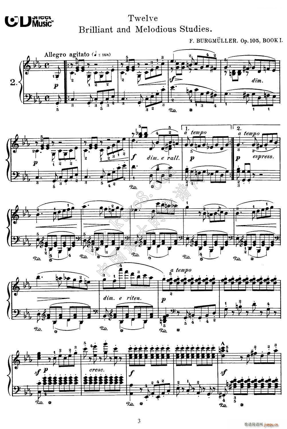Burgmuller 12 Brillian and Melodious Studies(V)1