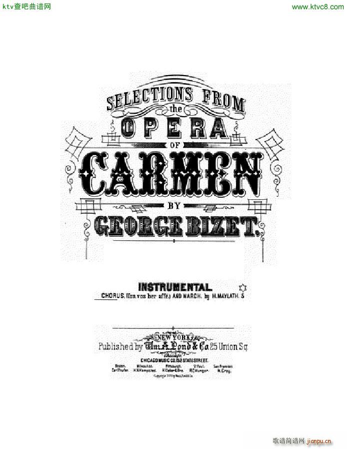 Bizet Carmen Chorus and March arr Maylath(V)1
