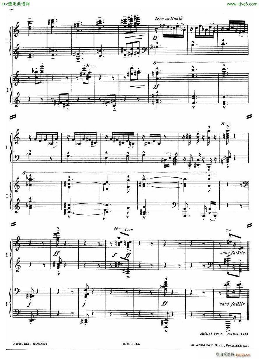 Auric Partita for two pianos(V)40