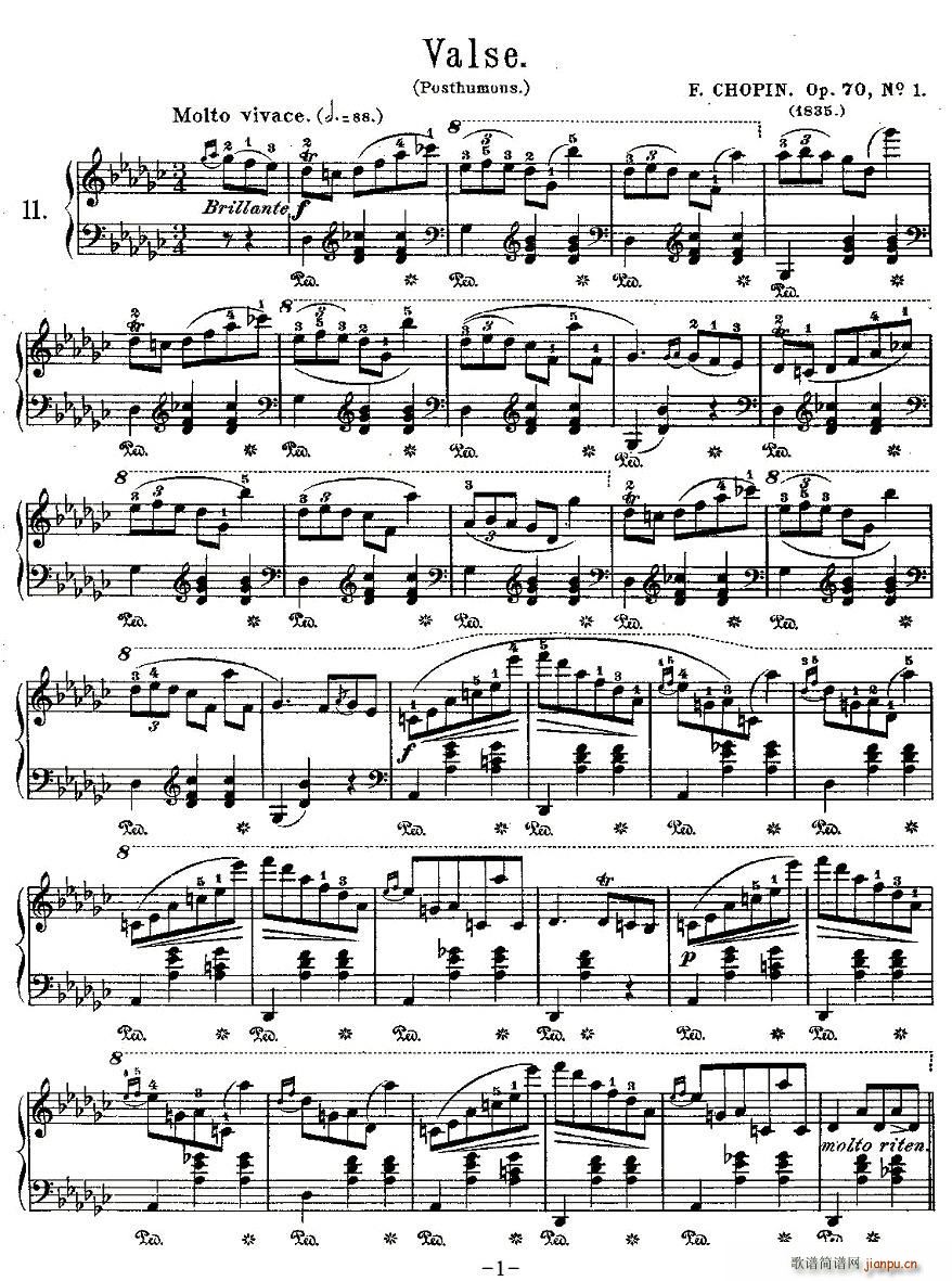 valseOp.70, No.1(ʮּ)1