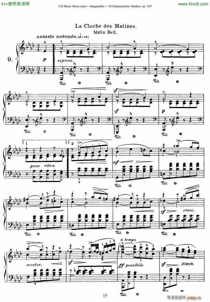 Burgmuller 18 characteristic studies op109(V)15