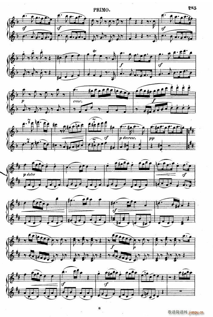 Beethoven op 6 Sonata 2 pno(V)8