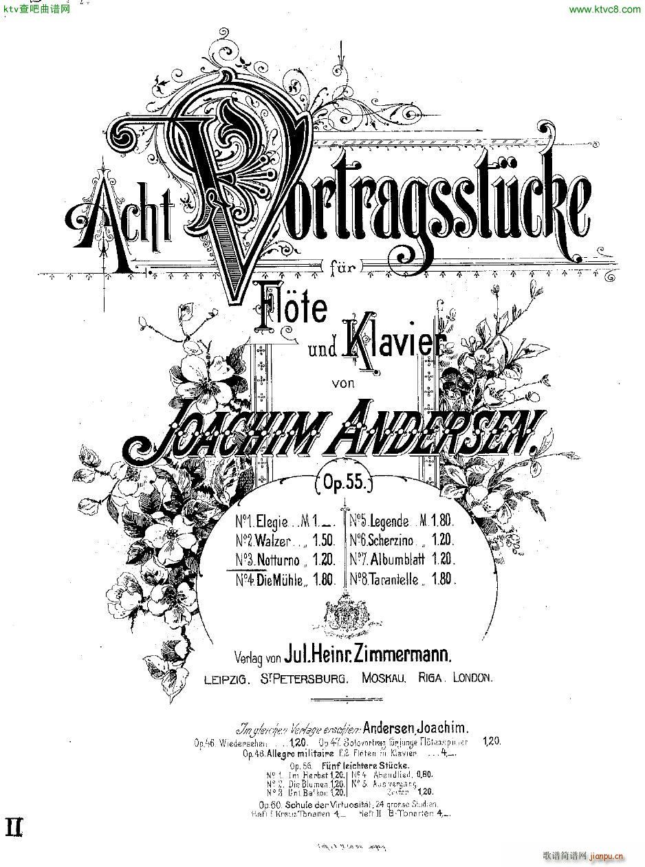 Andersen op 55 Acht Vortragsstcke fl pno(V)14