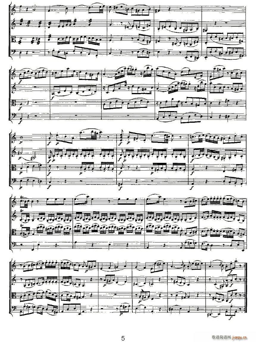Quartet No 5 in F Major K 158 F{Ҙ(l )(V)5
