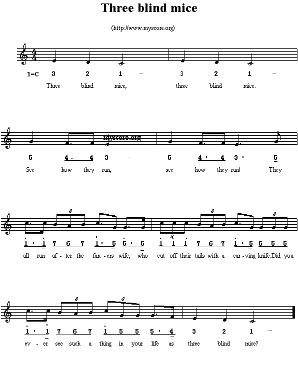 Ӣă裺Threeblindmice()1