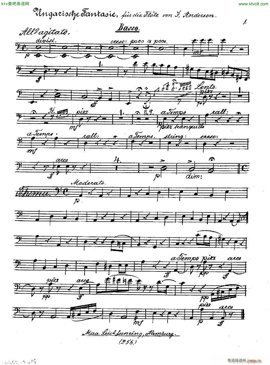 Andersen op 2 Ungarische Fantasie orch parts(V)18