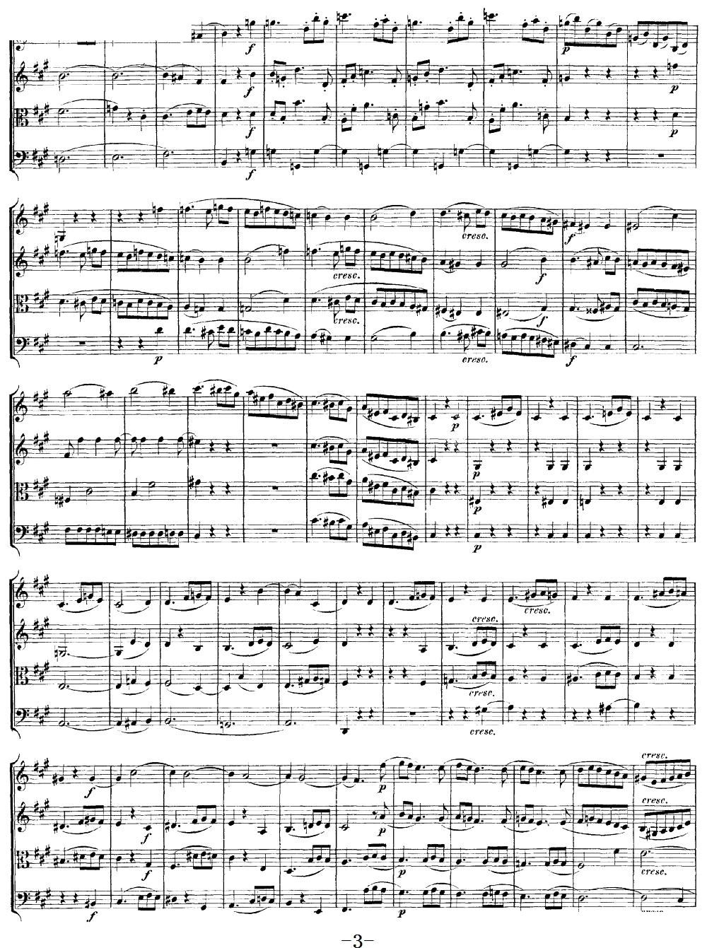 Mozart Quartet No 18 in A Major K 464(V)3