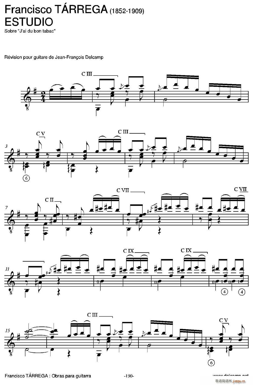 ESTUDIO Sobre J ai du bon tabac ŵ伪(V)1