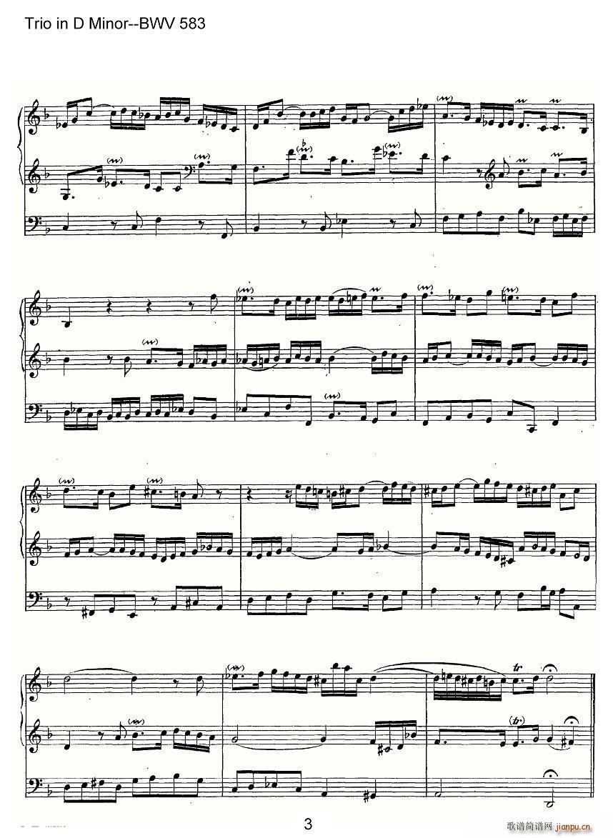 Trio in D Minor BWV 583 L(fng)(ʮּ)3