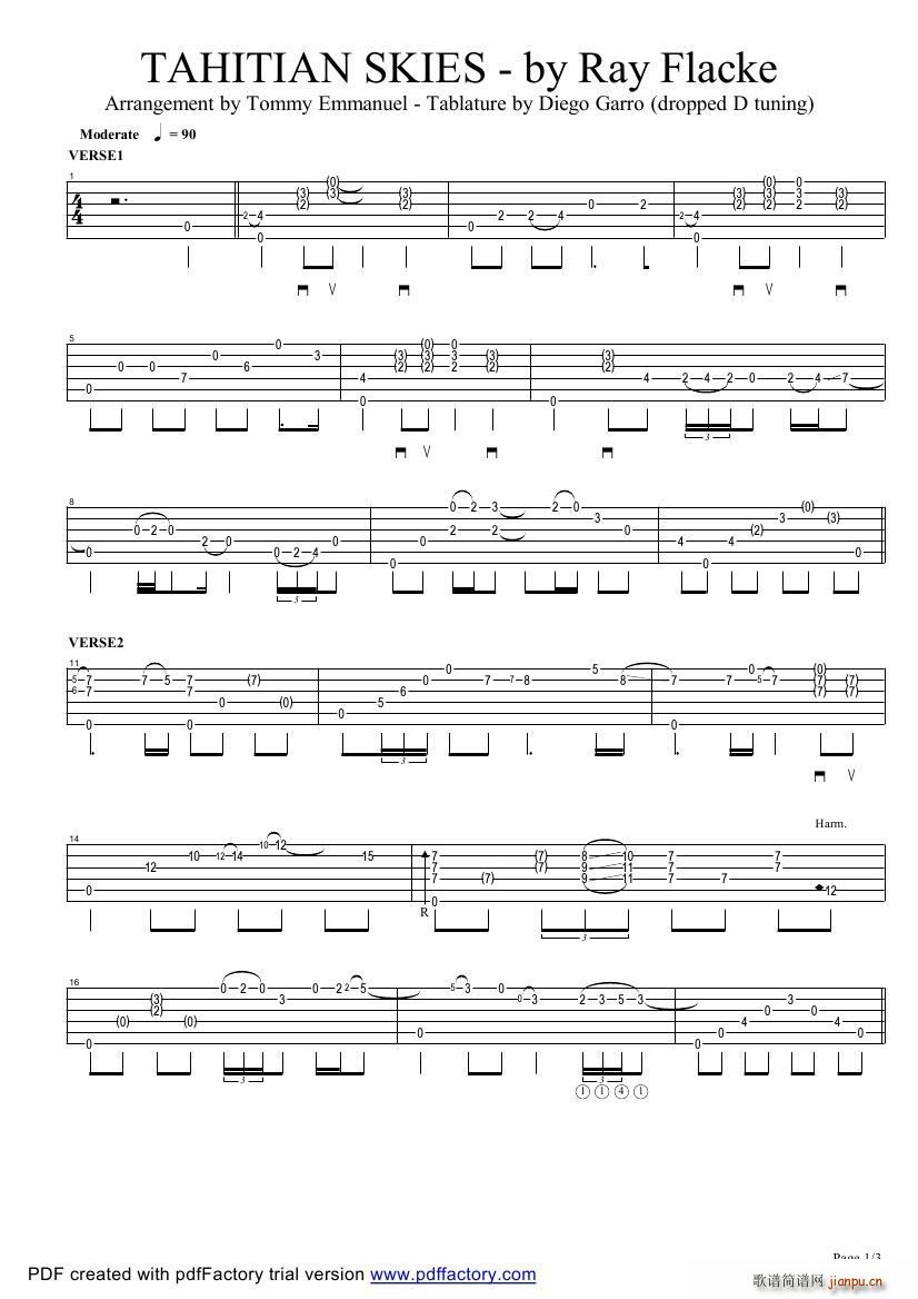 tommy emmanuel tahitian skies ָ(V)1