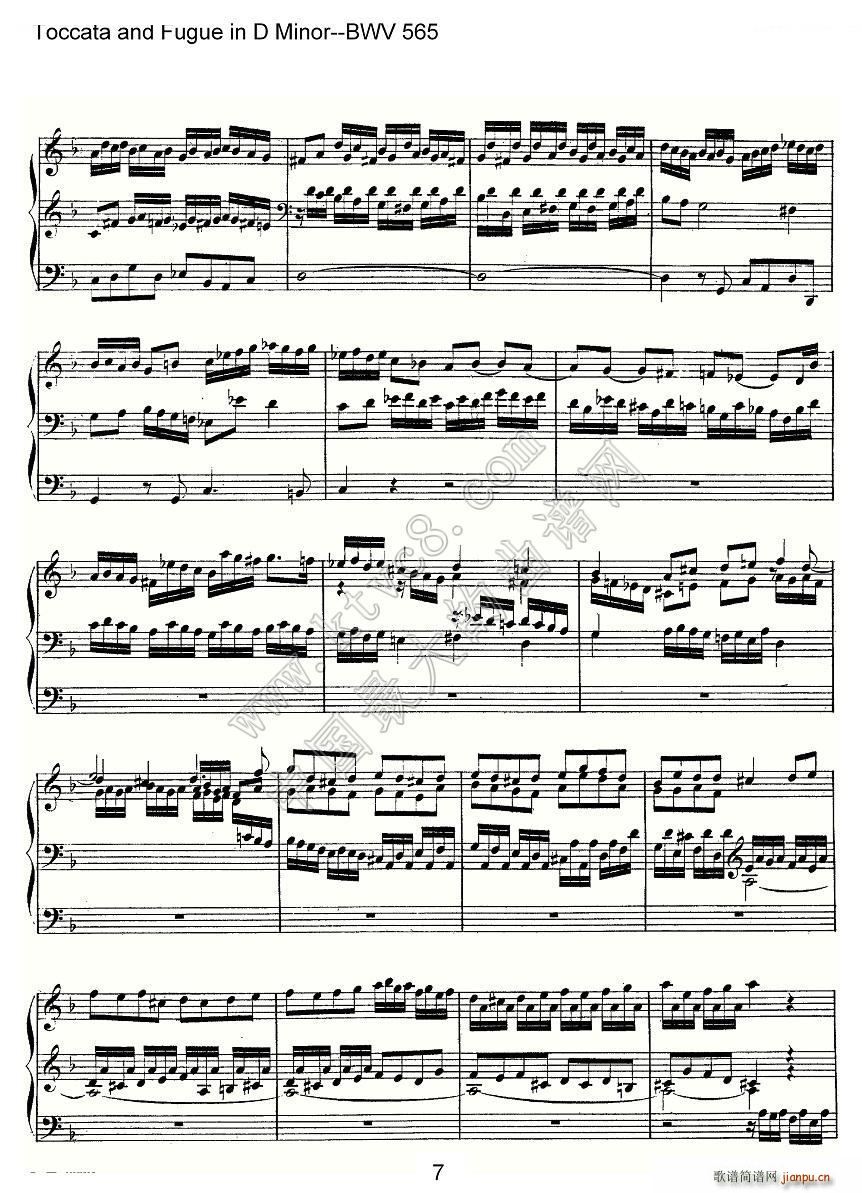 Toccata and Fugue in D Minor BWV 565 L(fng)V(ʮּ)7