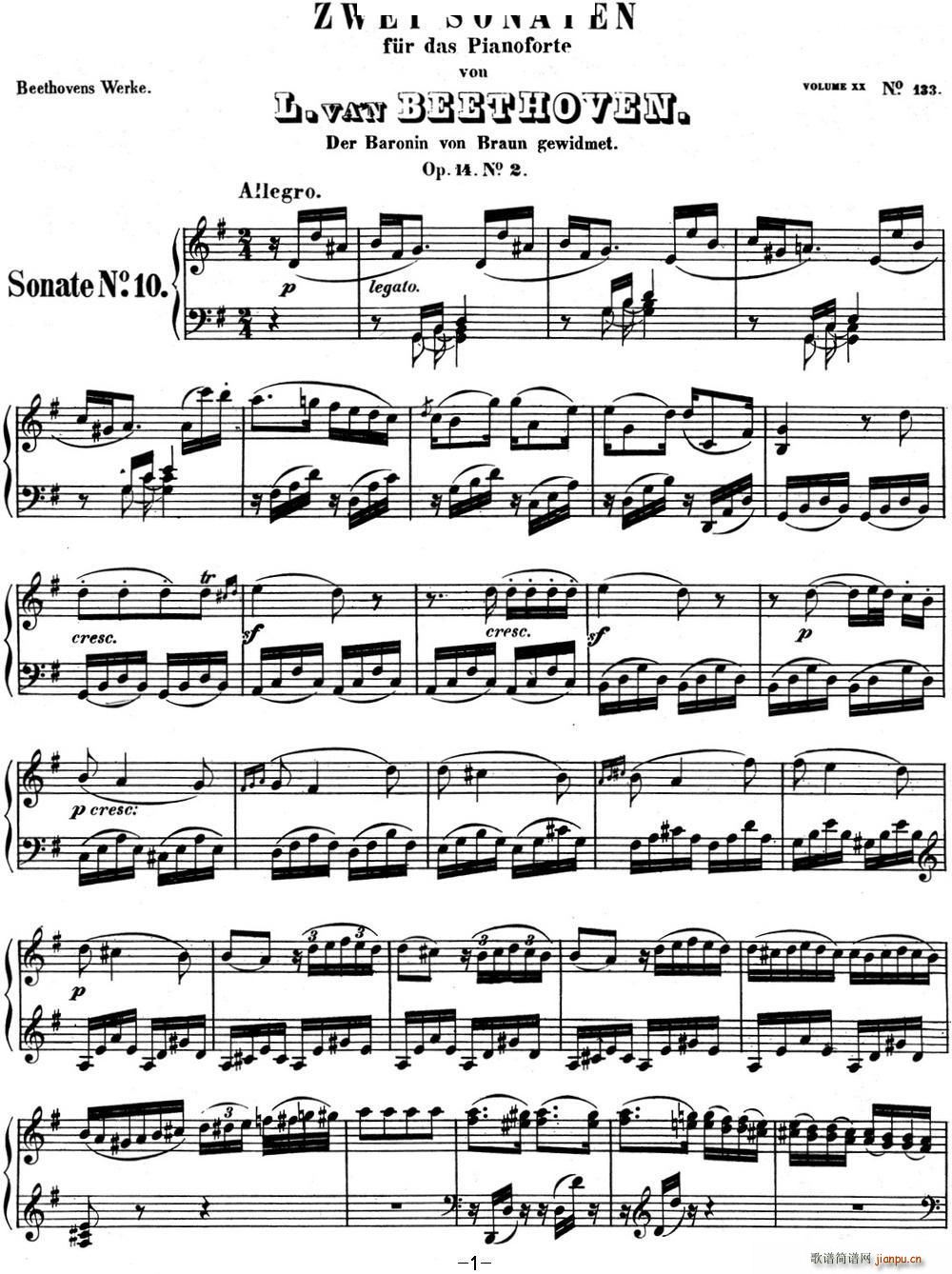 ؐQ10 G{ Op 14 No 2 G major(V)1