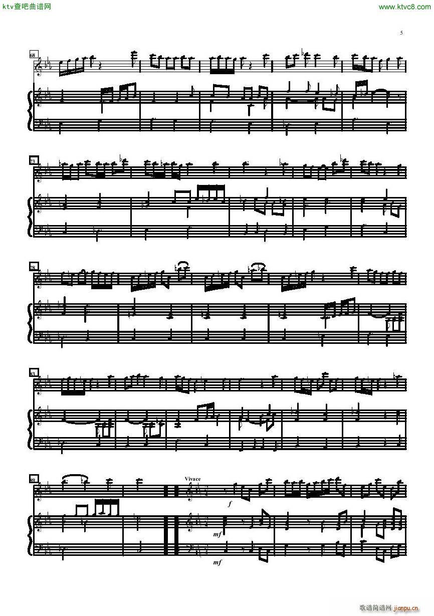 Telemann Sonate Cdur flute piano bass(V)5