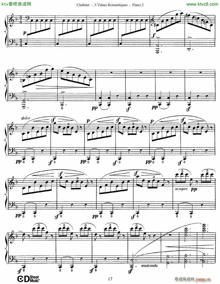 Chabrier 3 Valses Romantiques Piano 2(V)17