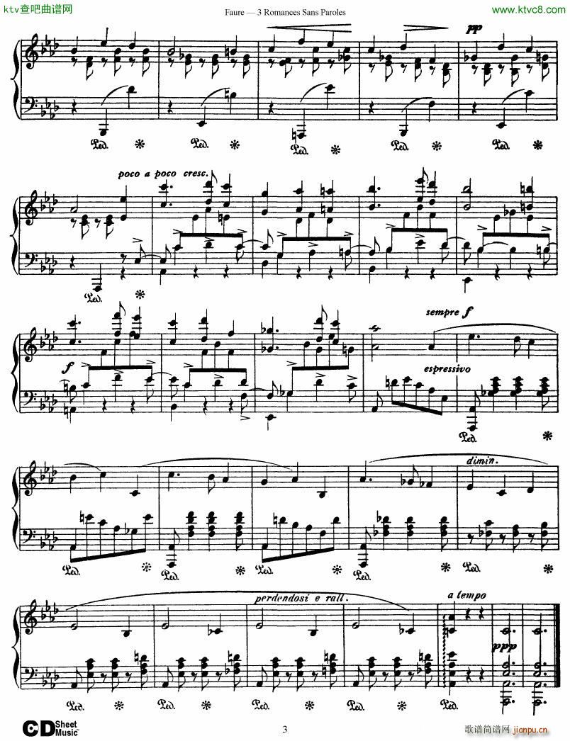 Faure 3 Romances Sans Paroles(V)3