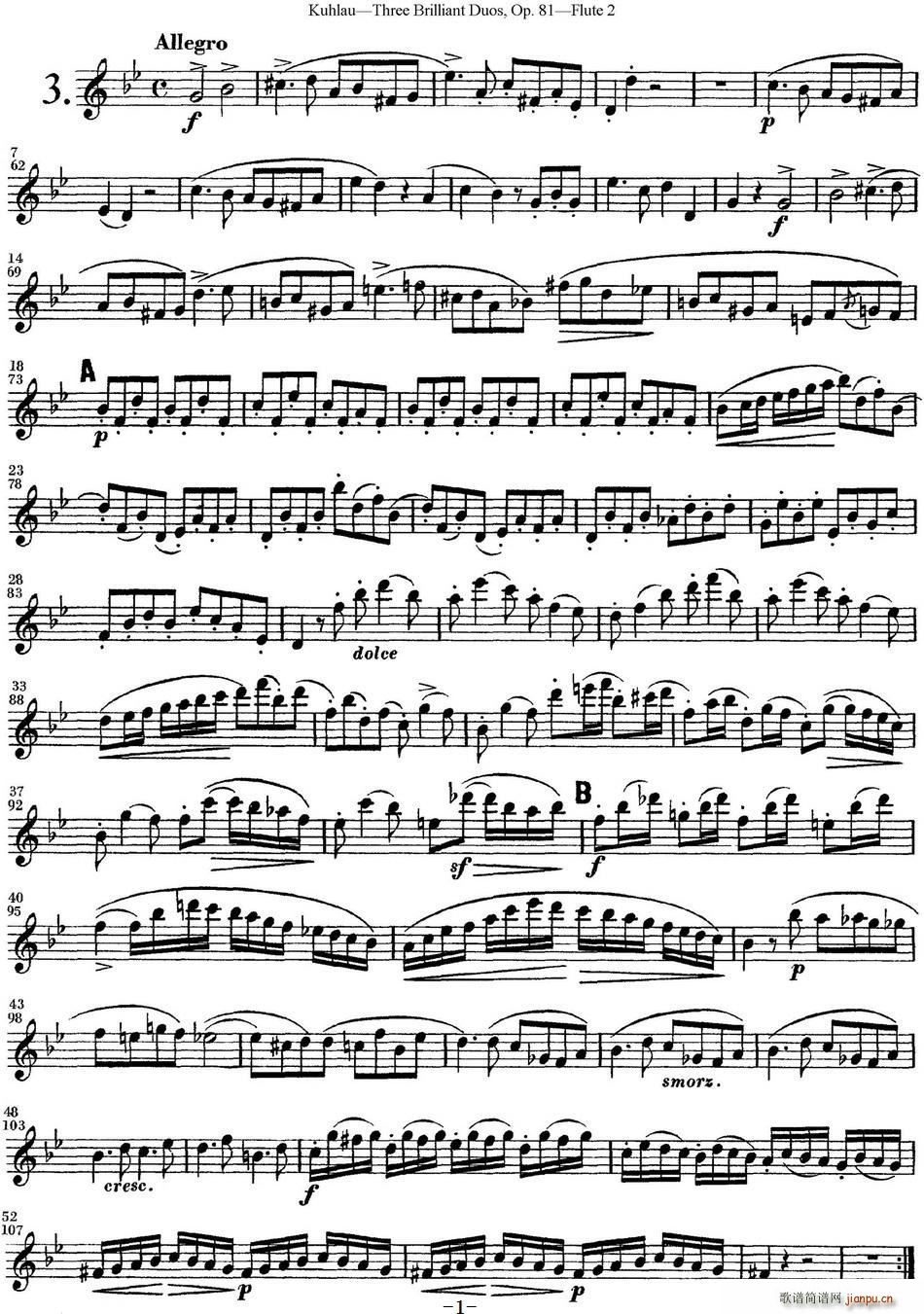 L(chng)ѶྚOP 81 Flute 2 NO 3(ѺV)1