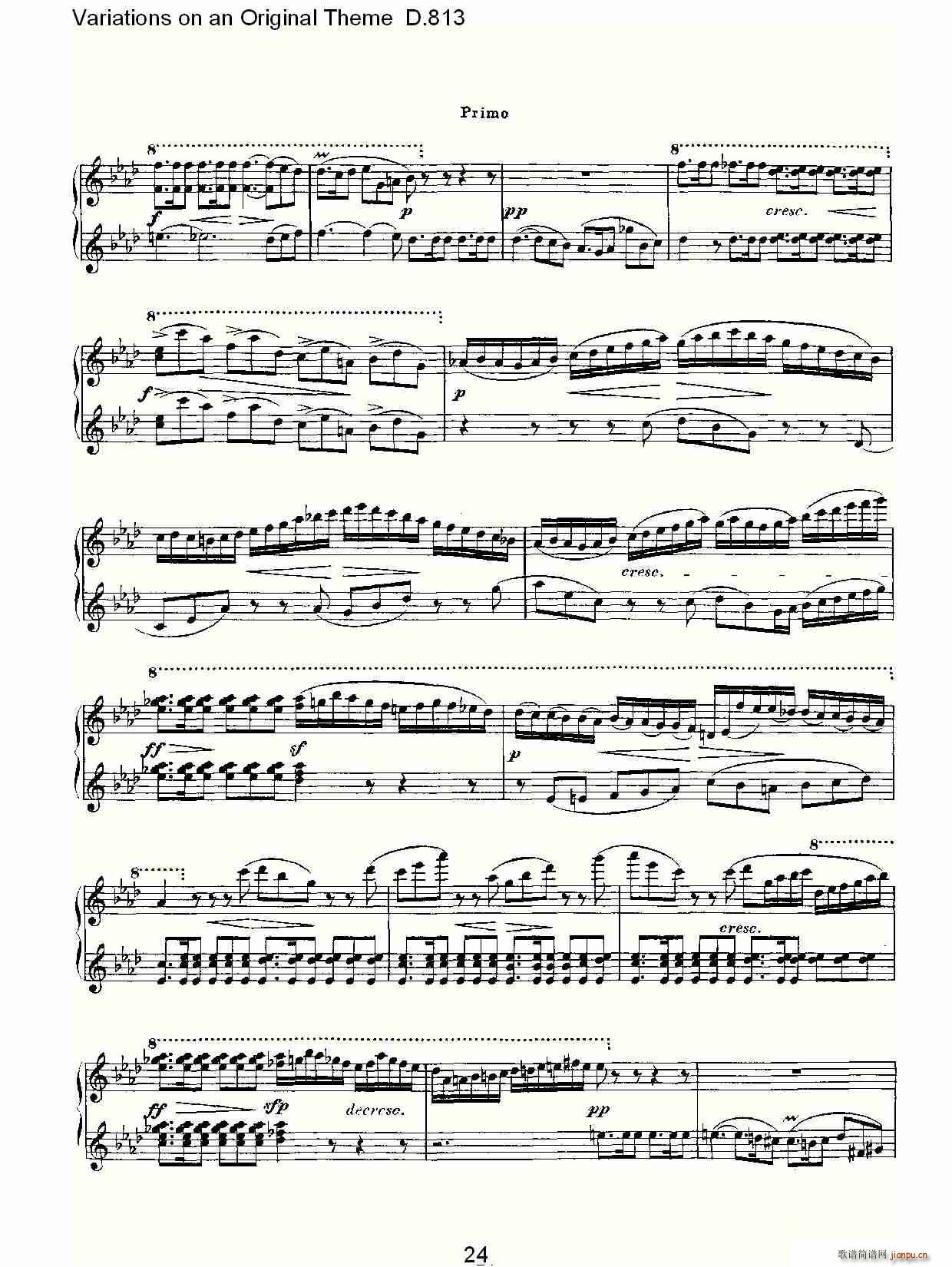 Variations on an Original Theme D.813(ʮּ)24