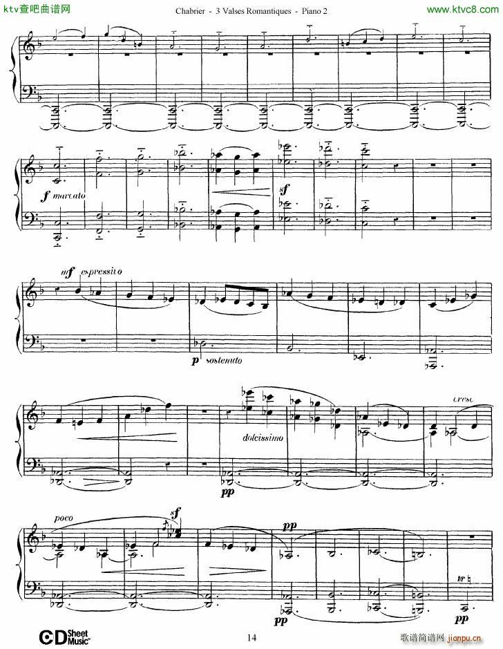 Chabrier 3 Valses Romantiques Piano 2(V)14