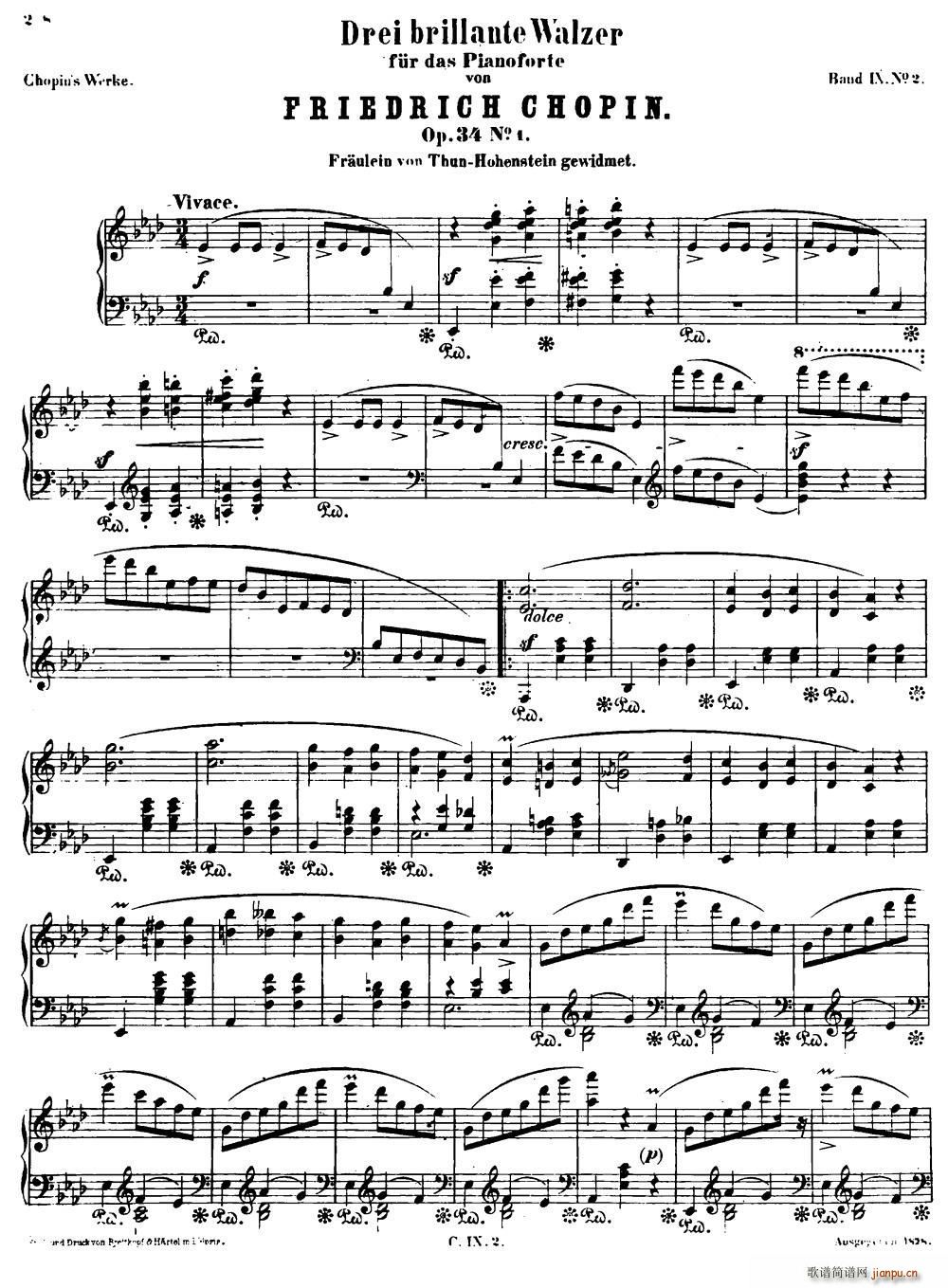 Valse brillante Op34 No1 A{AAOp 34 1(V)1