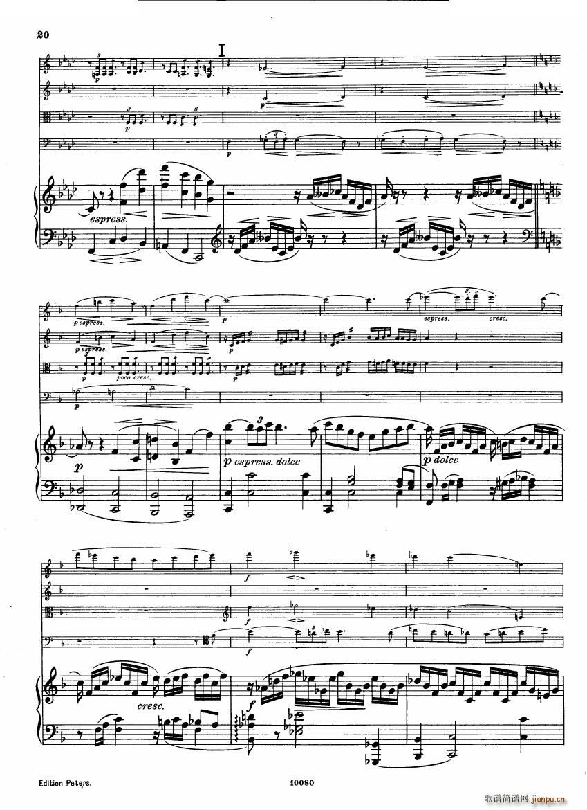 Brahms op 34 Piano Quintet f minor score һ(V)19