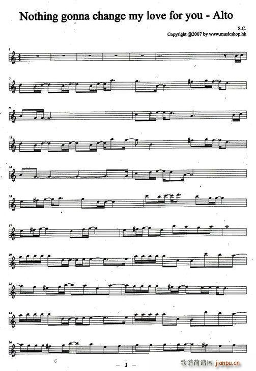 Nothing gonna chsbge my love for you - Alto(ʮּ)1