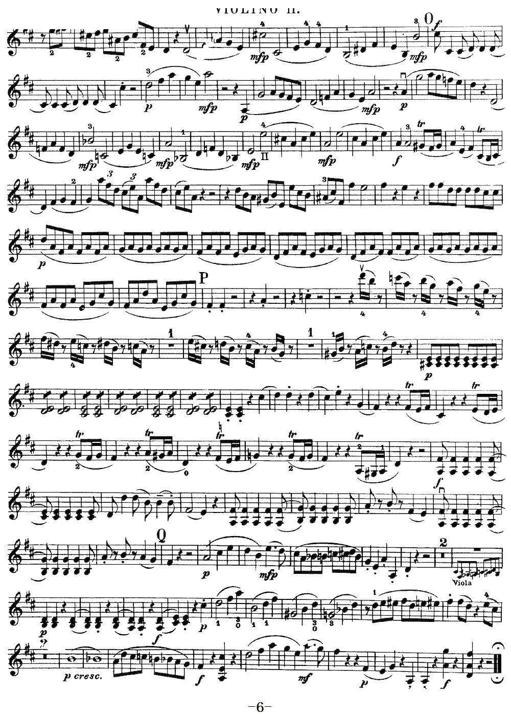 Mozart Quartet No 21 in D Major K 575 Violin 2(ʮּ)6