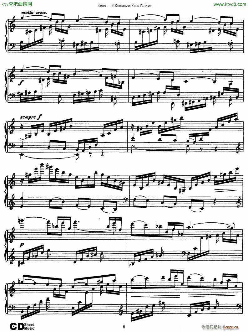 Faure 3 Romances Sans Paroles(V)8