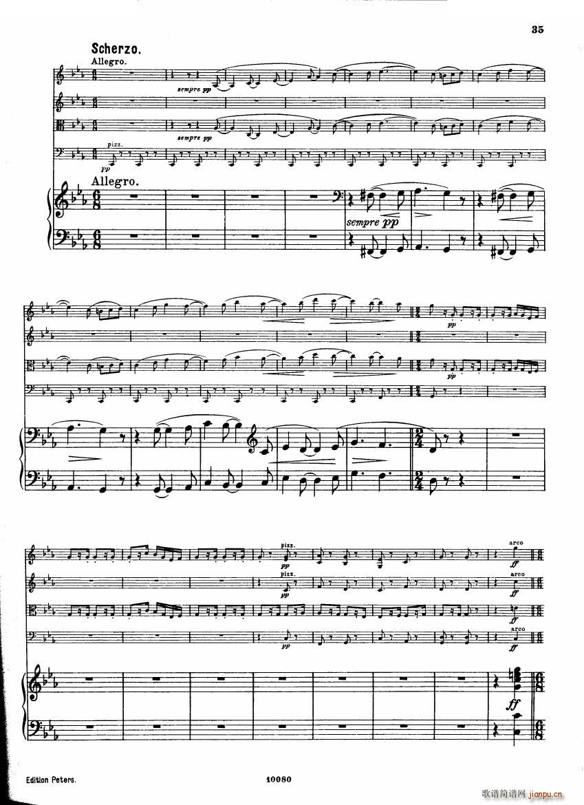 Brahms op 34 Piano Quintet f minor score һ(V)34