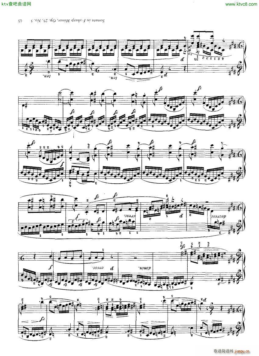 Clementi 25 5 Sonata Fsharp minor(V)7