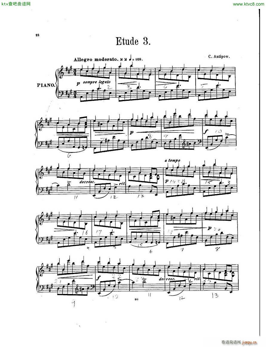 Antipov op 1 Trois Etudes(V)17