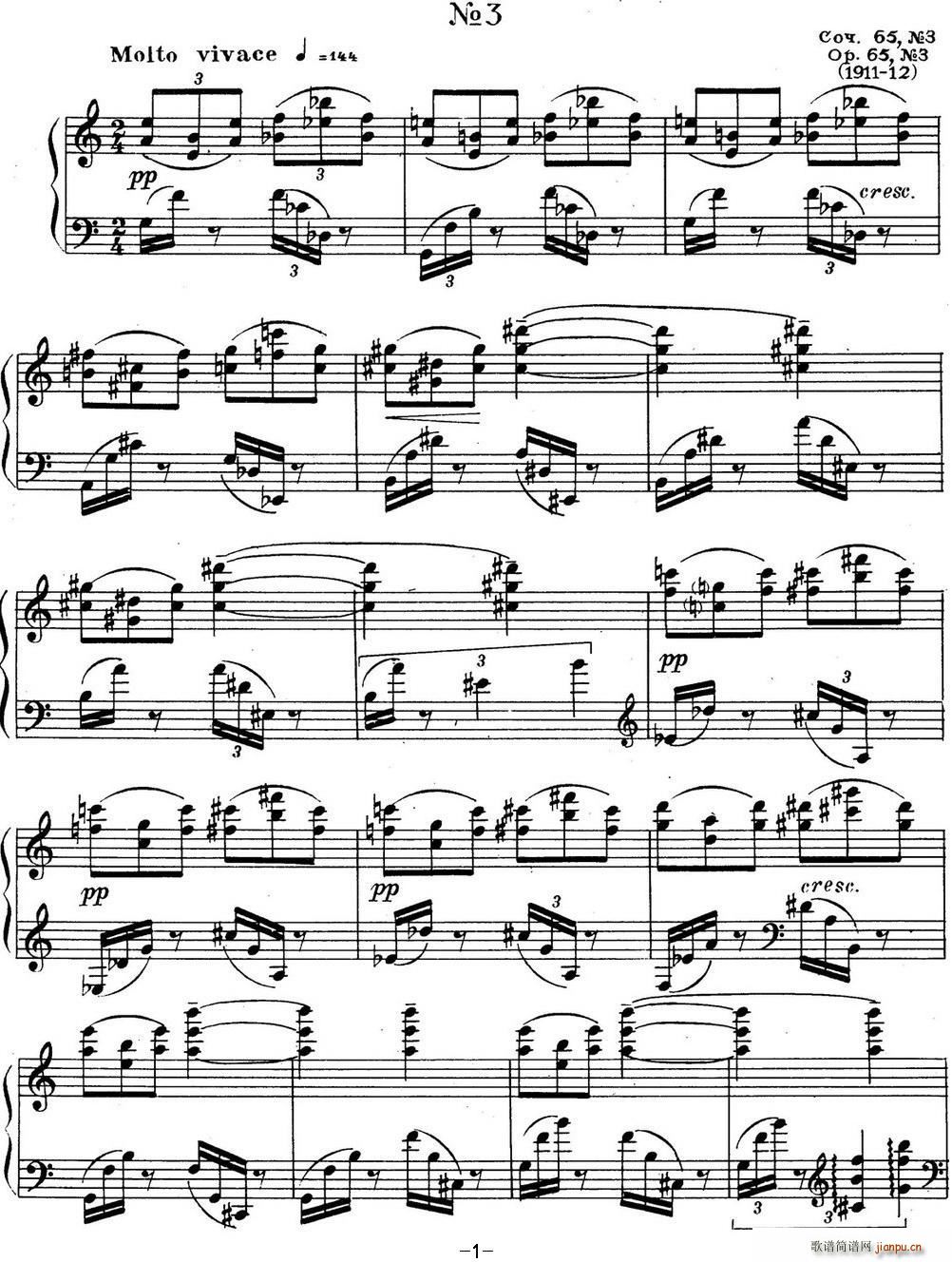 ˹e پ Op 65 No 3(V)1