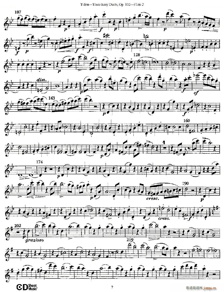Three Easy Duets Op 102 ֮ڶL(chng) ׺(jin)Ʒ102̖ ~(ѺV)7