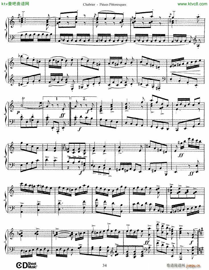 Chabrier Pices Pittoresques 7 10(V)5