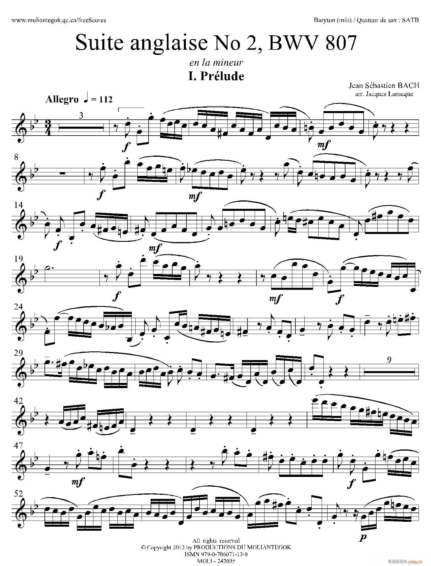 Suite anglaise No 2 BWV 807 M֮ ǰ ϵ_˹(ʮּ)1