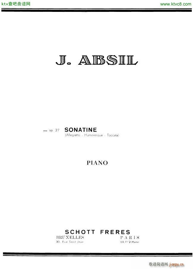 Absil Jean op 27 Sonatine(V)1