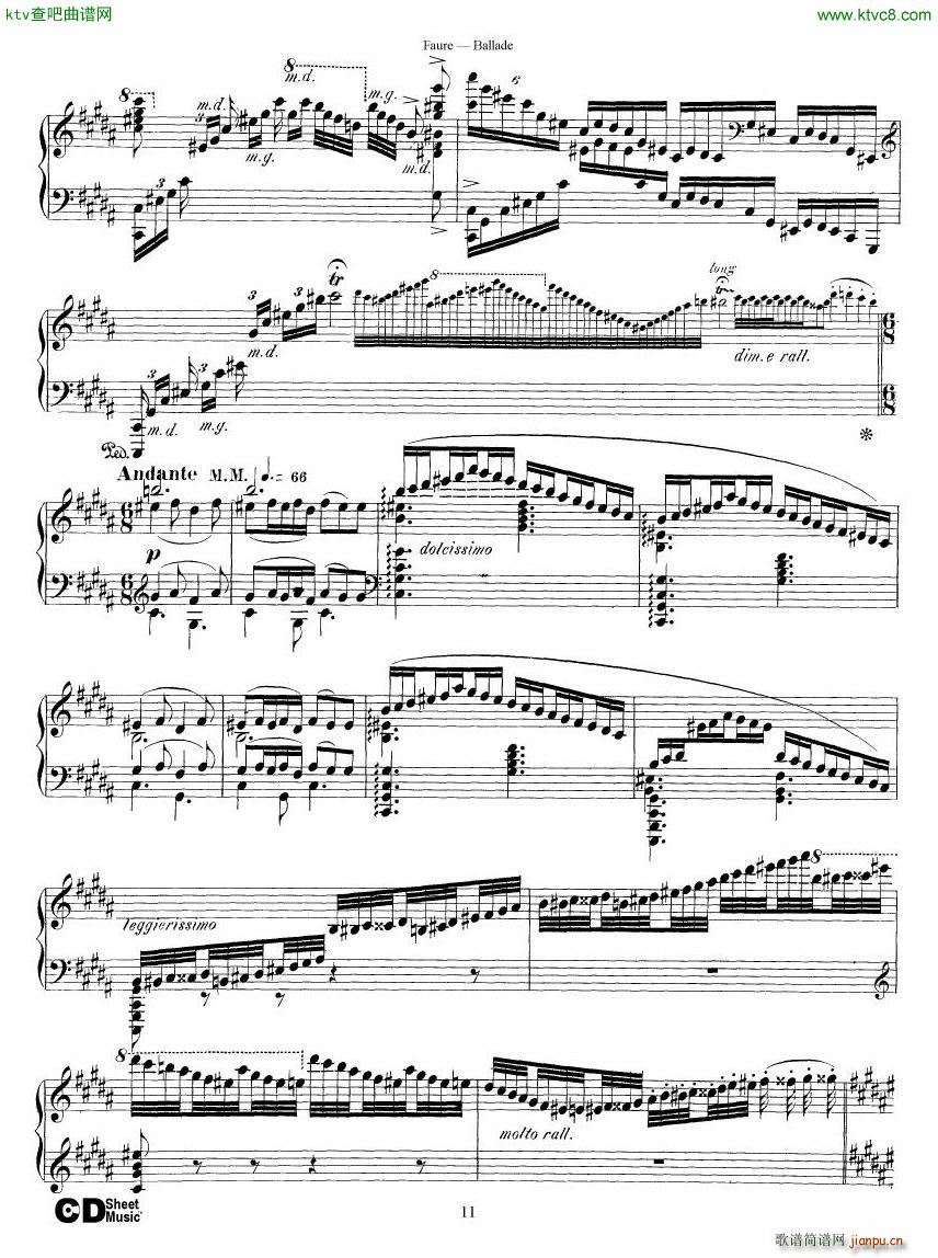 Faure Ballade Op 19(V)11