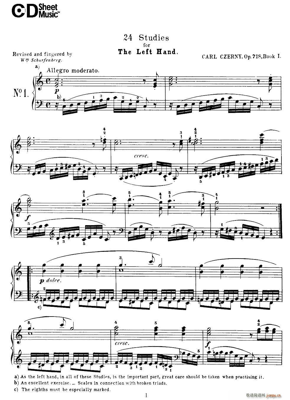 Czerny 24 Piano Studie 1 7 ܇(ch) 24پ(V)1