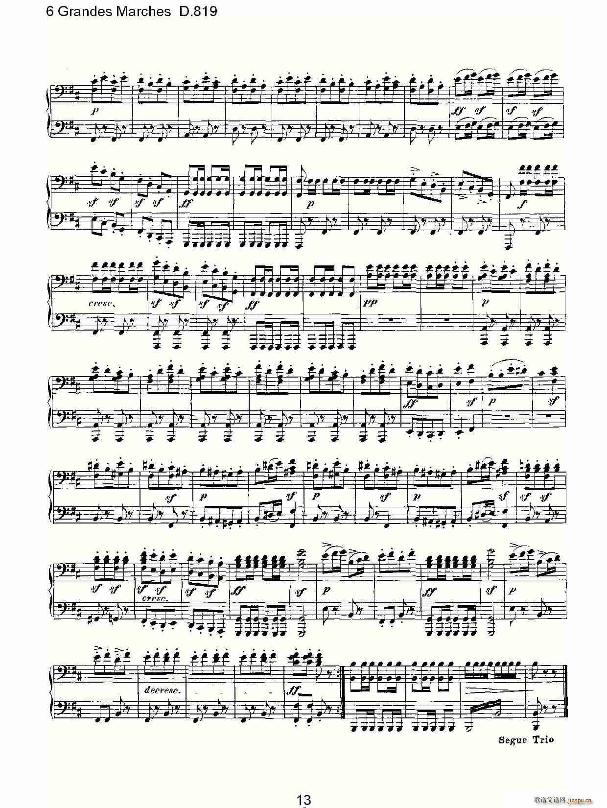 6 Grandes Marches D.819(ʮּ)13